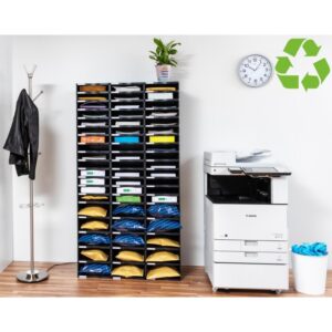 MÓDULO SOSTENIBLE DE CLASIFICACIÓN 4 COMPARTIMENTOS 360X600X165 MM. COLOR NEGRO ARCHIVO 2000 6522 NE