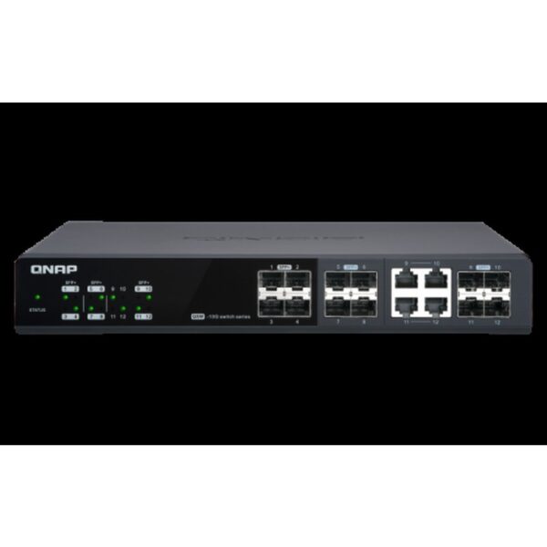 QNAP QSW-M1204-4C switch Gestionado 10G Ethernet (100/1000/10000) Negro