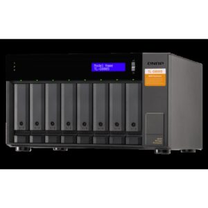 QNAP TL-D800S caja para disco duro externo Carcasa de disco duro/SSD Negro, Gris 2.5/3.5"