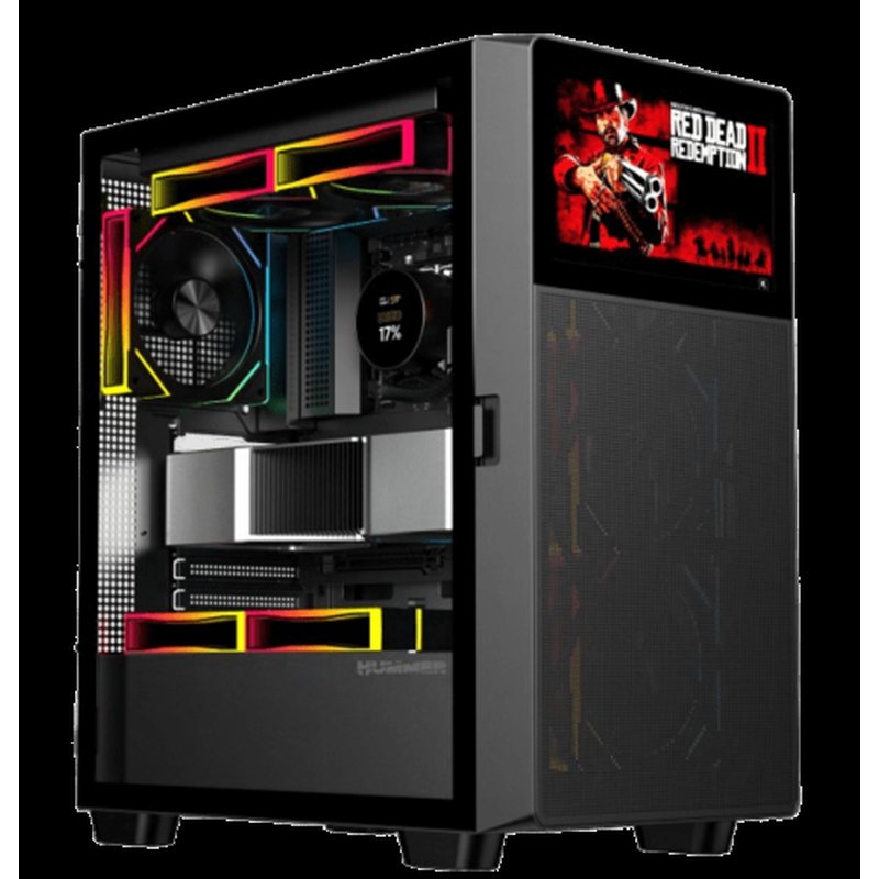 CAJA ATX NOX HUMMER BIOS PANTALLA LCD 8''