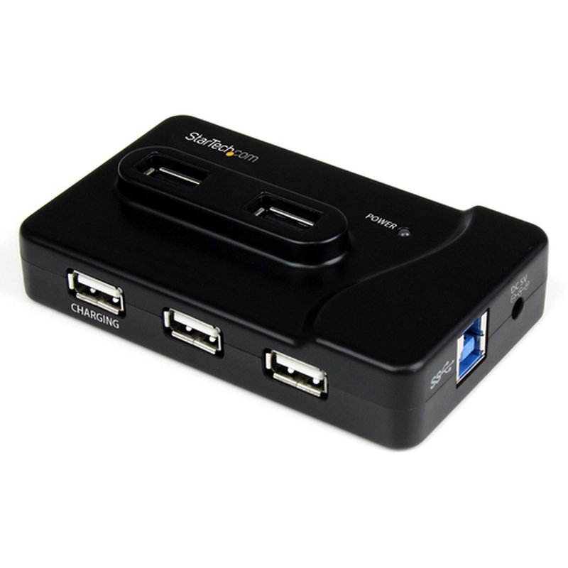 StarTech.com Adaptador Concentrador Hub Ladrón USB 6 Puertos - 2x USB 3.0 -4x USB 2.0 - 1x USB Cargador de 2A StarTech.com Adaptador Concentrador Hub Ladrón USB 6 Puertos - 2x USB 3.0 -4x USB 2.0 - 1x USB Cargador de 2A