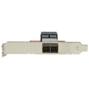 StarTech.com Adaptador Mini-SAS - Adaptador Doble SFF8643 a SFF8644 - con Brackets de Perfil Completo y Bajo - 12Gbps