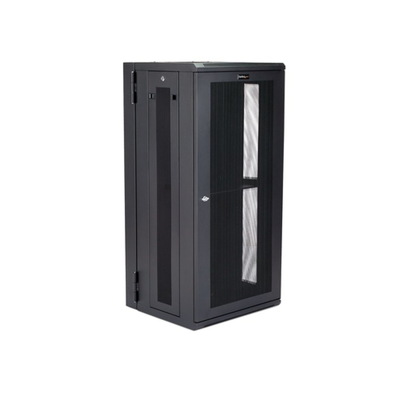 StarTech.com Armario Rack de Servidores de Pared 26U 19" - con 40,6cm/16" de Profundidad, Cierre de Seguridad y Puertas con Bisagras - Montado - Estante y Paneles Laterales Adaptables - Imagen 2