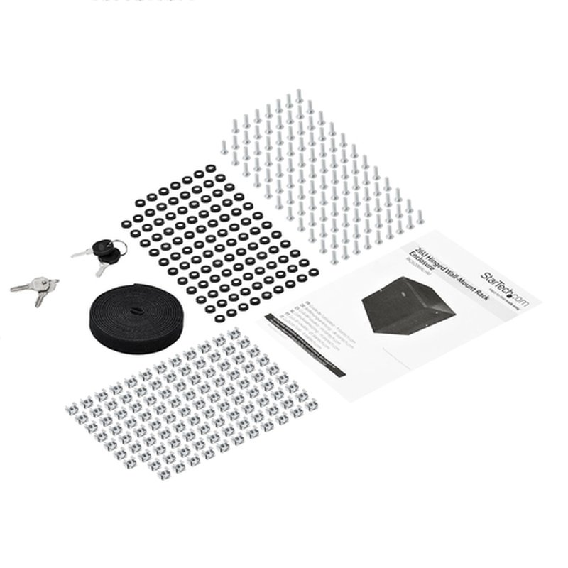 StarTech.com Armario Rack de Servidores de Pared 26U 19" - con 40,6cm/16" de Profundidad, Cierre de Seguridad y Puertas con Bisagras - Montado - Estante y Paneles Laterales Adaptables - Imagen 7