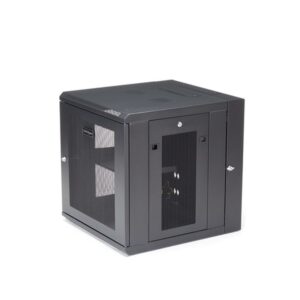 StarTech.com Armario de Red 12U 19" para Montaje en Pared - Armario para Equipos Informáticos con 50cm/20" de Profundidad y 4 Columnas - Puerta con Bisagras y Estante - Cisco 3850, 2960