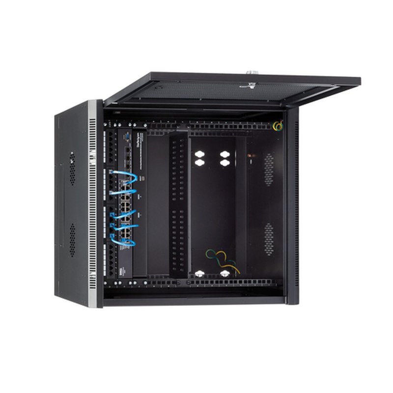 StarTech.com Armario de Red 12U 19" para Montaje en Pared - Armario para Equipos Informáticos con 50cm/20" de Profundidad y 4 Columnas - Puerta con Bisagras y Estante - Cisco 3850, 2960 - Imagen 6