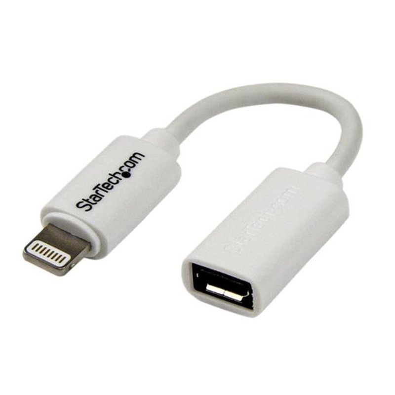 StarTech.com Cable Adaptador Blanco Micro USB a Conector Apple Lightning de 8 Pines para iPhone / iPod / iPad StarTech.com Cable Adaptador Blanco Micro USB a Conector Apple Lightning de 8 Pines para iPhone / iPod / iPad - Imagen 2