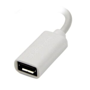 StarTech.com Cable Adaptador Blanco Micro USB a Conector Apple Lightning de 8 Pines para iPhone / iPod / iPad StarTech.com Cable Adaptador Blanco Micro USB a Conector Apple Lightning de 8 Pines para iPhone / iPod / iPad