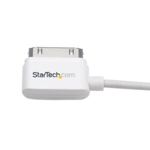 StarTech.com Cable Cargador 1m Conector Dock Connector de Apple Ángulo Derecho 30 Pines a USB iPod iPhone iPad StarTech.com Cable Cargador 1m Conector Dock Connector de Apple Ángulo Derecho 30 Pines a USB iPod iPhone iPad