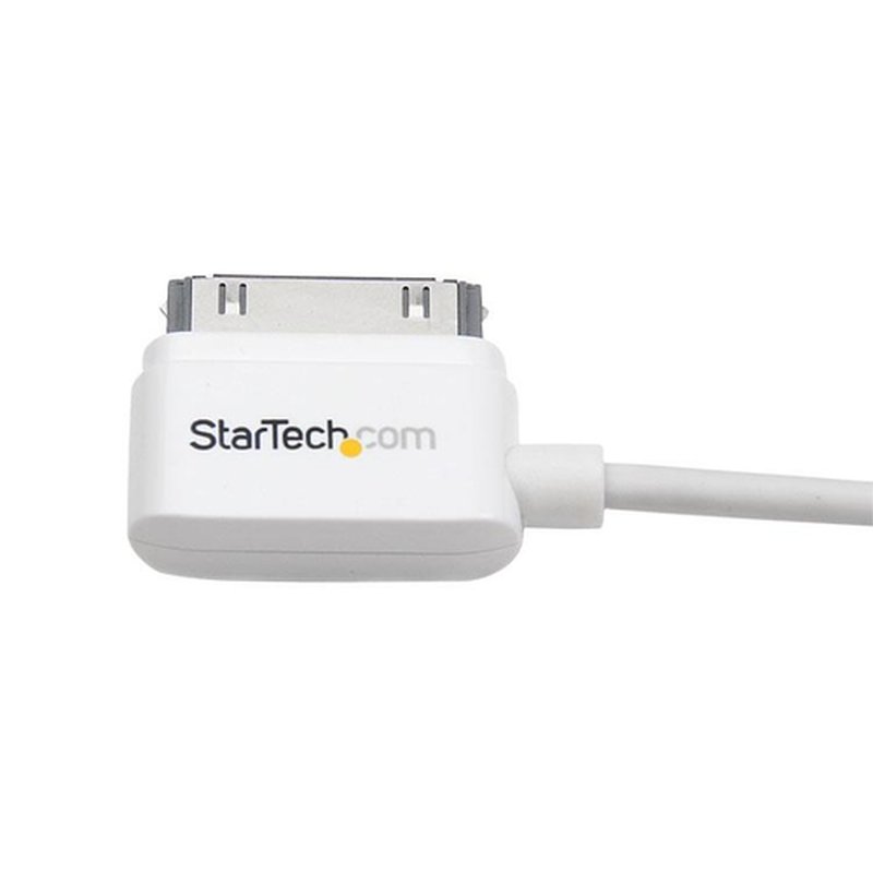 StarTech.com Cable Cargador 1m Conector Dock Connector de Apple Ángulo Derecho 30 Pines a USB iPod iPhone iPad StarTech.com Cable Cargador 1m Conector Dock Connector de Apple Ángulo Derecho 30 Pines a USB iPod iPhone iPad - Imagen 3