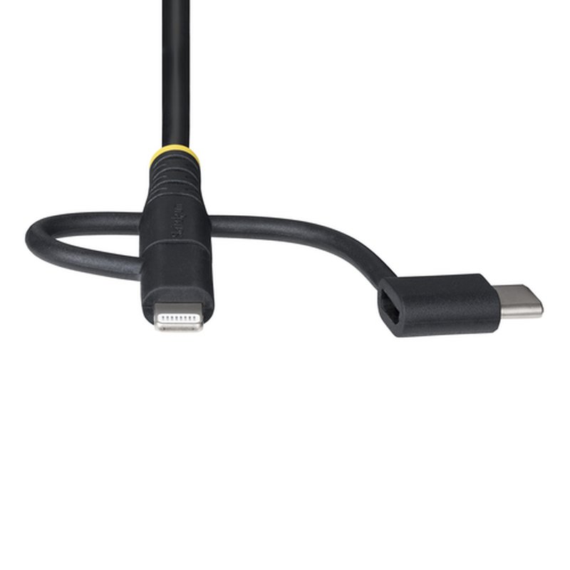 StarTech.com Cable Multicarga Resistente USB de 1m - Lightning/Micro-USB/USB-C - Certificado Apple MFi - Recubrimiento de Aramida - Cable Cargador USB Tipo C 3 en 1 - para iPhone/iPad/Android StarTech.com Cable Multicarga Resistente USB de 1m - Lightning/Micro-USB/USB-C - Certificado Apple MFi - Recubrimiento de Aramida - Cable Cargador USB Tipo C 3 en 1 - para iPhone/iPad/Android - Imagen 6
