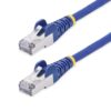 StarTech.com Cable de Red Ethernet CAT8 Azul 50cm - Snagless - sin Pestillo - 25G/40G - 2000MHz - PoE++ de 100W - 26AWG - S/FTP - Alivios de Tensión - Alambre de Cobre Puro - LSZH - Probado con Fluke