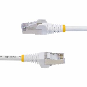 StarTech.com Cable de Red Ethernet CAT8 Blanco 5m - Snagless - sin Pestillo - 25G/40G - 2000MHz - PoE++ 100W - 26AWG - S/FTP - Alivios de Tensión - Alambre de Cobre Puro - LSZH - Probado con Fluke