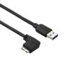 StarTech.com Cable delgado de 0,5m Micro USB 3.0 acodado a la izquierda a USB A