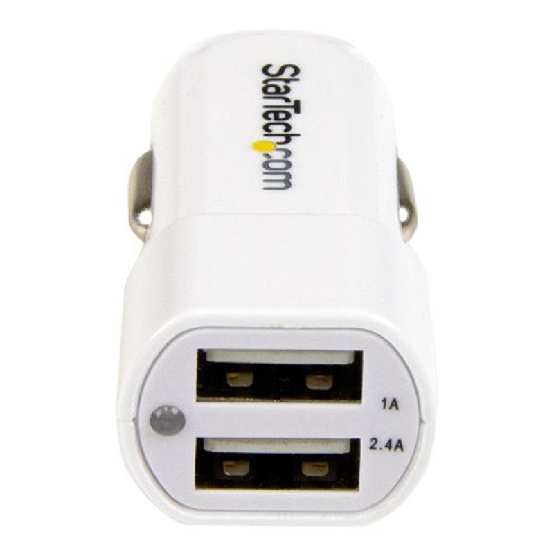 StarTech.com Cargador Blanco USB de 2 Puertos para Coche - de Alto Poder (17W / 3,4A) StarTech.com Cargador Blanco USB de 2 Puertos para Coche - de Alto Poder (17W / 3,4A) - Imagen 2