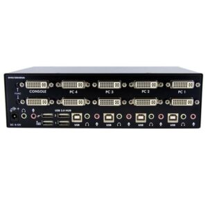 StarTech.com Conmutador Switch KVM 4 Ordenadores 2 Monitores Dobles DVI Audio 4 Puertos USB 2048x1536