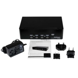 StarTech.com Conmutador Switch KVM 4 Ordenadores 2 Monitores Dobles DVI Audio 4 Puertos USB 2048x1536