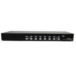 StarTech.com Conmutador Switch KVM 8 Puertos de Vídeo VGA HD15 USB 2.0 USB A y Audio - 1U Rack Estante
