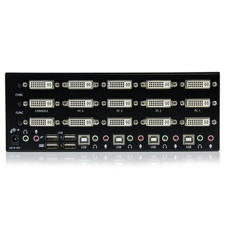 StarTech.com Conmutador Switch KVM de 4 Puertos Vídeo DVI 3 Monitores Triple Head Cabeza USB 2.0 DVI con Audio - Imagen 3