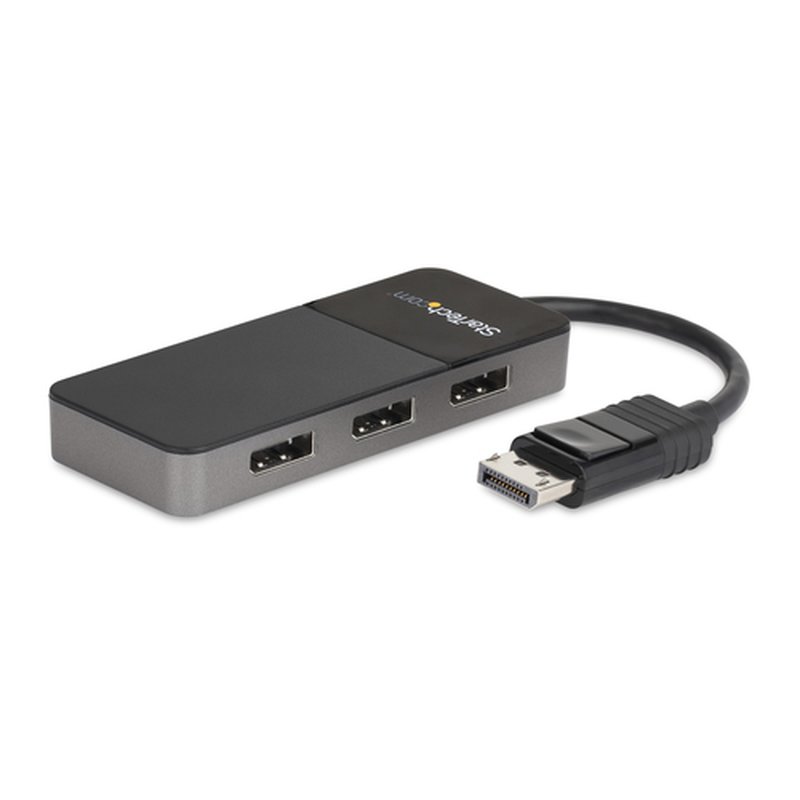 StarTech.com Hub MST de 3 Puertos DisplayPort 1.4 - Divisor Splitter DP para 3 Monitores - Adaptador DisplayPort a 3x DisplayPort de 4K - Alimentado por USB - Windows Solamente