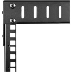 StarTech.com Rack 8U de 19" de Marco Abierto para Montaje en Pared de 2 Columnas - Rack con Profundidad Ajustable de 30,4cm a 50,8cm/12" a 20" - con Tuercas Enjauladas y Tornillos