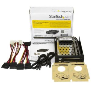 StarTech.com Rack Móvil Backplane de 2 Discos Duros HDD SATA 2,5" Pulgadas sin Bandeja Bahía 3,5"