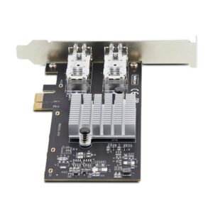 StarTech.com Tarjeta PCIe 2.1x1 de Red de Fibra Óptica/Cobre Ethernet 1Gb SFP de 2 Puertos - Chipset Controlador Intel I350-AM2 - Cobre de 1000BASE/Fibra Óptica - NIC