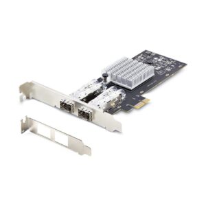 StarTech.com Tarjeta PCIe 2.1x1 de Red de Fibra Óptica/Cobre Ethernet 1Gb SFP de 2 Puertos - Chipset Controlador Intel I350-AM2 - Cobre de 1000BASE/Fibra Óptica - NIC