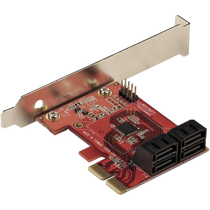 StarTech.com Tarjeta PCIe Controladora SATA de 4 Puertos - Tarjeta de Expansión PCI Express SATA - 6Gbps - Perfil Bajo/Completo - Conectores SATA Apilados - ASM1164 sin RAID StarTech.com Tarjeta PCIe Controladora SATA de 4 Puertos - Tarjeta de Expansión PCI Express SATA - 6Gbps - Perfil Bajo/Completo - Conectores SATA Apilados - ASM1164 sin RAID - Imagen 2