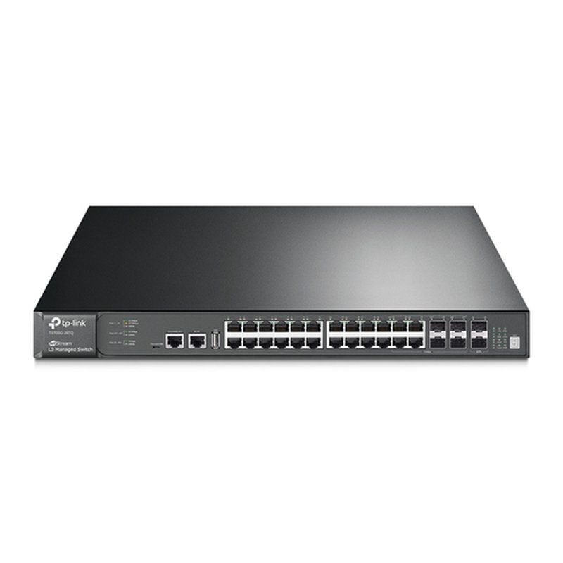 TP-Link T3700G-28TQ switch Gestionado L3 Gigabit Ethernet (10/100/1000) 1U Negro