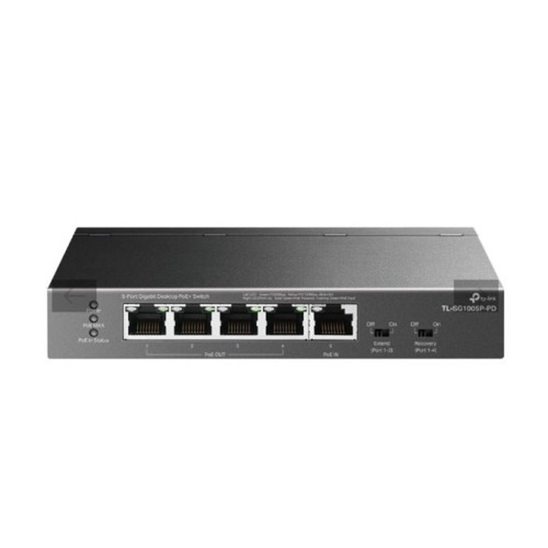 TP-Link TL-SG1005P-PD switch Gigabit Ethernet (10/100/1000) Energía sobre Ethernet (PoE) Negro - Imagen 3