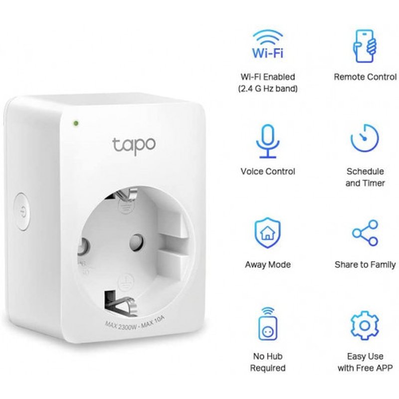 TP-Link Tapo P100 enchufe inteligente 2990 W Hogar Blanco