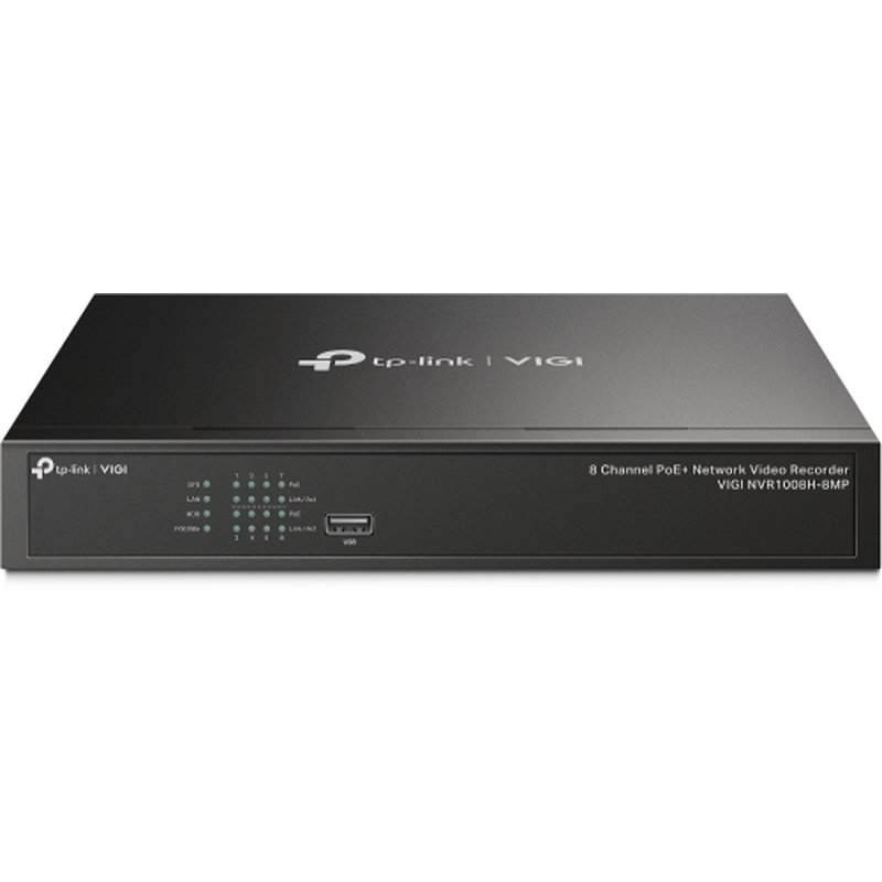 TP-Link VIGI NVR1008H-8MP Grabadore de vídeo en red (NVR) Negro TP-Link VIGI NVR1008H-8MP Grabadore de vídeo en red (NVR) Negro