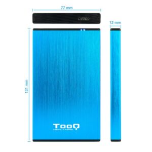 TooQ TQE-2527BL caja para disco duro externo Caja de disco duro (HDD) Negro, Azul 2.5"