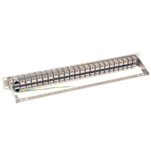 Tripp Lite N254-048-SH-6A Panel de Conexiones de Alimentación Cat6a, Ethernet RJ45, Blindado STP de 48 Puertos para Instalación en 1U de Rack