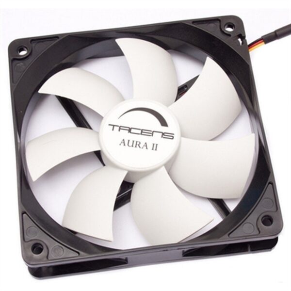 VENTILADOR 12CM 120X120X25MM TACENS AURAII 12BDA BLACK/WHITE