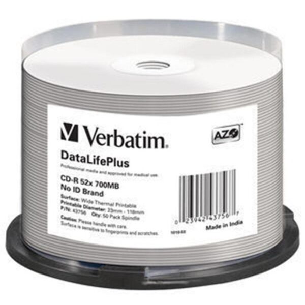 Verbatim CD-R 52x DataLifePlus 700 MB 50 pieza(s)