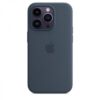 FUNDA IPHONE 14 PRO APPLE SILICONA STORM BLUE MAGSAFE