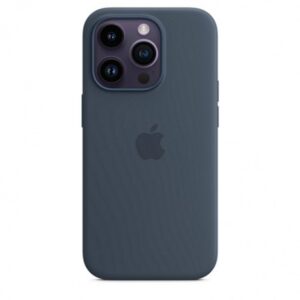 FUNDA IPHONE 14 PRO APPLE SILICONA STORM BLUE MAGSAFE