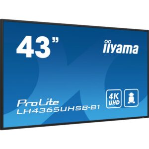 iiyama LH4365UHSB-B1 pantalla de señalización Diseño de quiosco 108 cm (42.5") LED Wifi 800 cd / m² 4K Ultra HD Negro Procesador incorporado Android 11 24/7 iiyama LH4365UHSB-B1 pantalla de señalización Diseño de quiosco 108 cm (42.5") LED Wifi 800 cd / m² 4K Ultra HD Negro Procesador incorporado Android 11 24/7