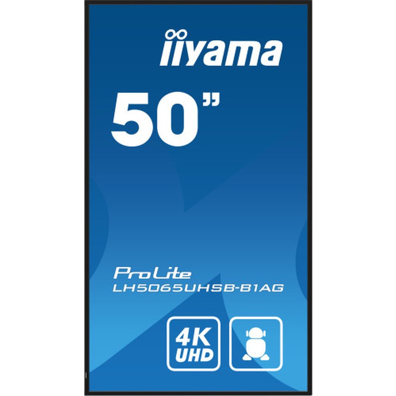 iiyama LH5065UHSB-B1AG pantalla de señalización Pantalla plana para señalización digital 125,7 cm (49.5") LCD Wifi 800 cd / m² 4K Ultra HD Negro Procesador incorporado Android 11 24/7 iiyama LH5065UHSB-B1AG pantalla de señalización Pantalla plana para señalización digital 125,7 cm (49.5") LCD Wifi 800 cd / m² 4K Ultra HD Negro Procesador incorporado Android 11 24/7 - Imagen 2