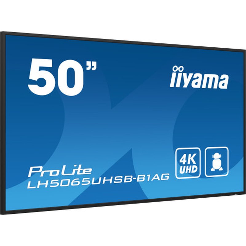 iiyama LH5065UHSB-B1AG pantalla de señalización Pantalla plana para señalización digital 125,7 cm (49.5") LCD Wifi 800 cd / m² 4K Ultra HD Negro Procesador incorporado Android 11 24/7 iiyama LH5065UHSB-B1AG pantalla de señalización Pantalla plana para señalización digital 125,7 cm (49.5") LCD Wifi 800 cd / m² 4K Ultra HD Negro Procesador incorporado Android 11 24/7 - Imagen 3