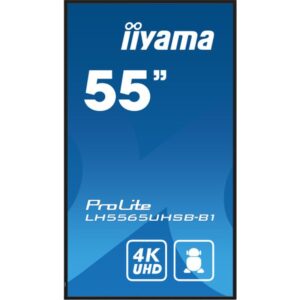 iiyama LH5565UHSB-B1 pantalla de señalización Diseño de quiosco 138,7 cm (54.6") LED Wifi 800 cd / m² 4K Ultra HD Negro Procesador incorporado Android 11 24/7