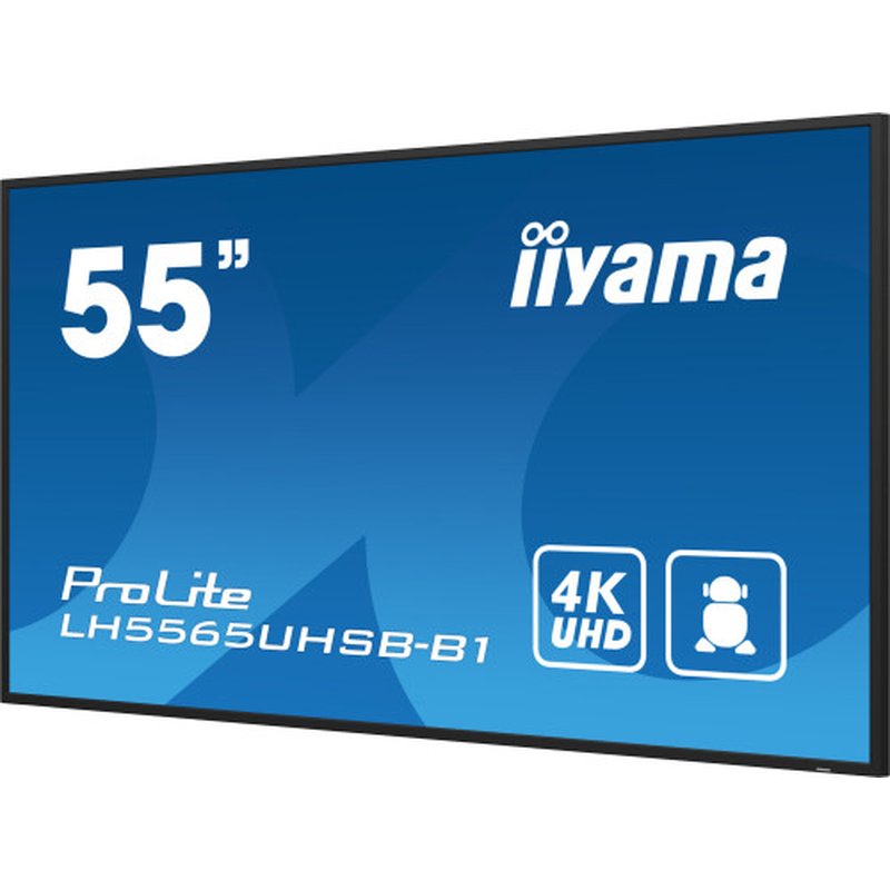 iiyama LH5565UHSB-B1 pantalla de señalización Diseño de quiosco 138,7 cm (54.6") LED Wifi 800 cd / m² 4K Ultra HD Negro Procesador incorporado Android 11 24/7 - Imagen 7