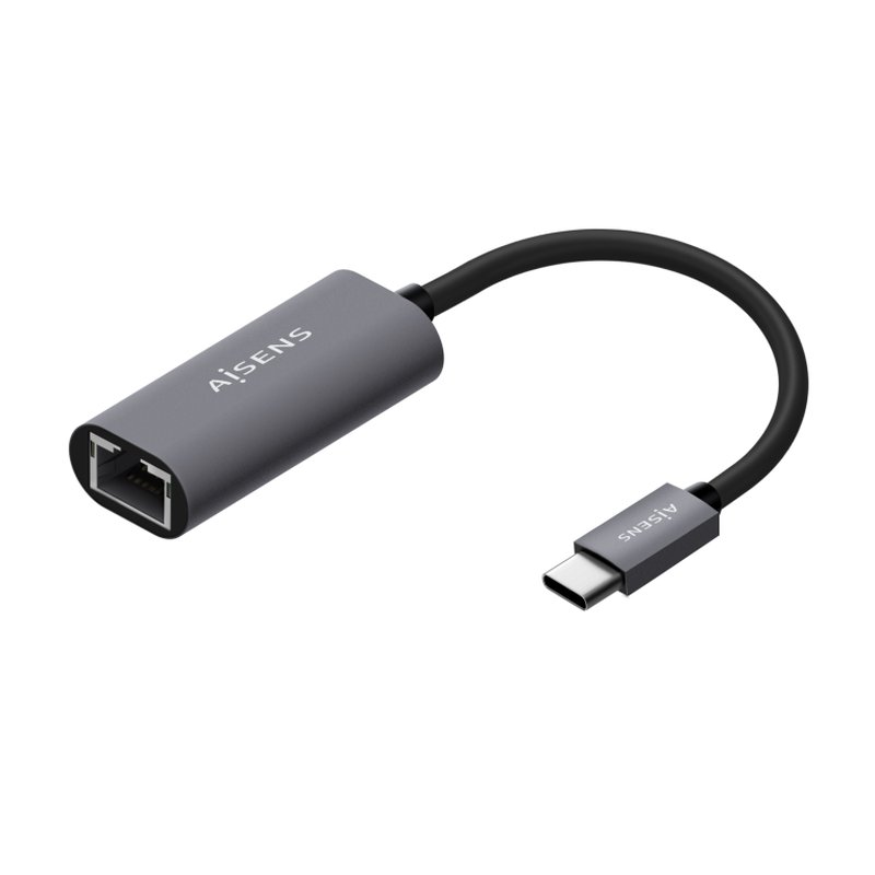 AISENS Conversor USB3.1 Gen1 USB-C A Ethernet Gigabit 10/100/1000 Mbps, Gris, 15cm AISENS Conversor USB3.1 Gen1 USB-C A Ethernet Gigabit 10/100/1000 Mbps, Gris, 15cm