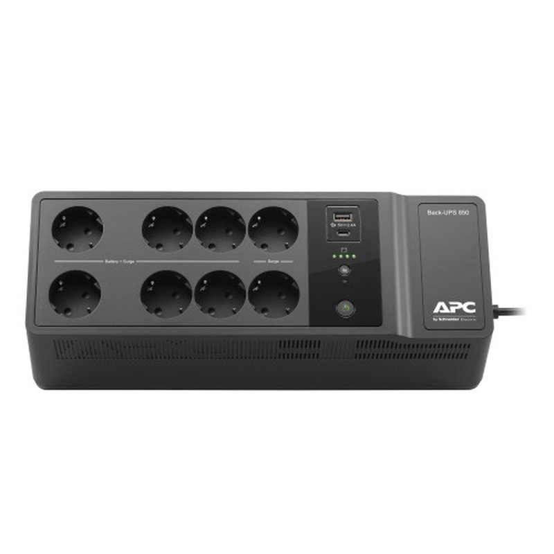APC BE850G2-GR sistema de alimentación ininterrumpida (UPS) En espera (Fuera de línea) o Standby (Offline) 0,85 kVA 520 W 8 salidas AC APC BE850G2-GR sistema de alimentación ininterrumpida (UPS) En espera (Fuera de línea) o Standby (Offline) 0,85 kVA 520 W 8 salidas AC - Imagen 2