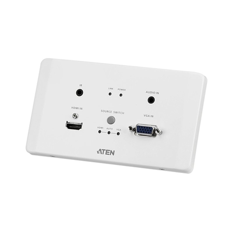 ATEN Transmisor encastrable (EU) HDMI y VGA HDBaseT con embellecedor / POH (4K a 100 m) (HDBaseT Clase A) ATEN Transmisor encastrable (EU) HDMI y VGA HDBaseT con embellecedor / POH (4K a 100 m) (HDBaseT Clase A)