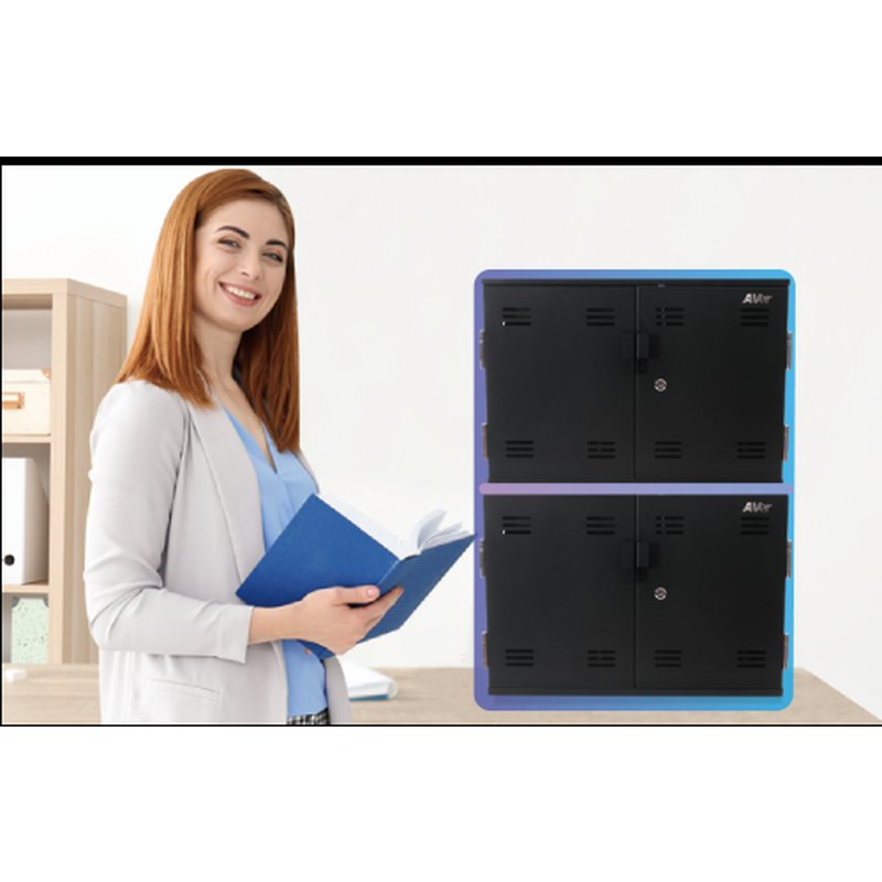 AVer X12 Armario de gestión y carga para dispositivos portátiles Negro - Imagen 12