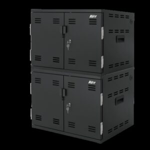 AVer X12 Armario de gestión y carga para dispositivos portátiles Negro