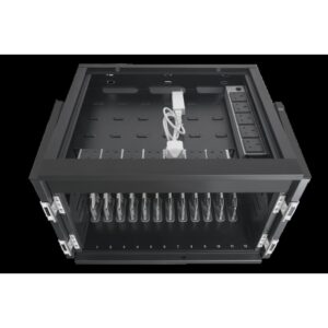 AVer X12 Armario de gestión y carga para dispositivos portátiles Negro